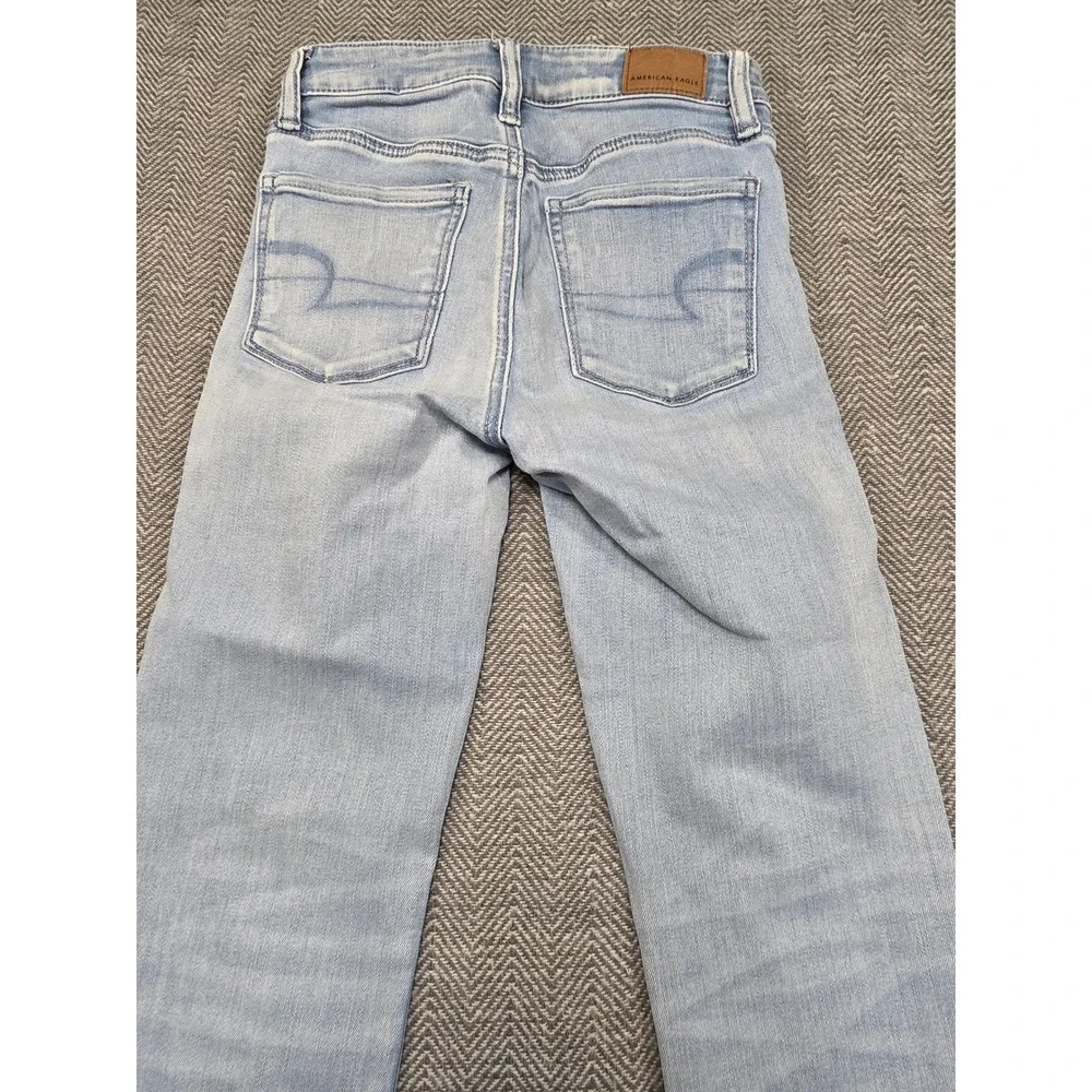 American Eagle‎ Ne(x)t Level Stretch Skinny Jeans Light Wash Blue Womens 00 Reg